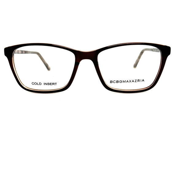 BCBG MAXAZRIA Greta Coffee Laminate Womens Semi Eyeglasses 53-17-135 H13676